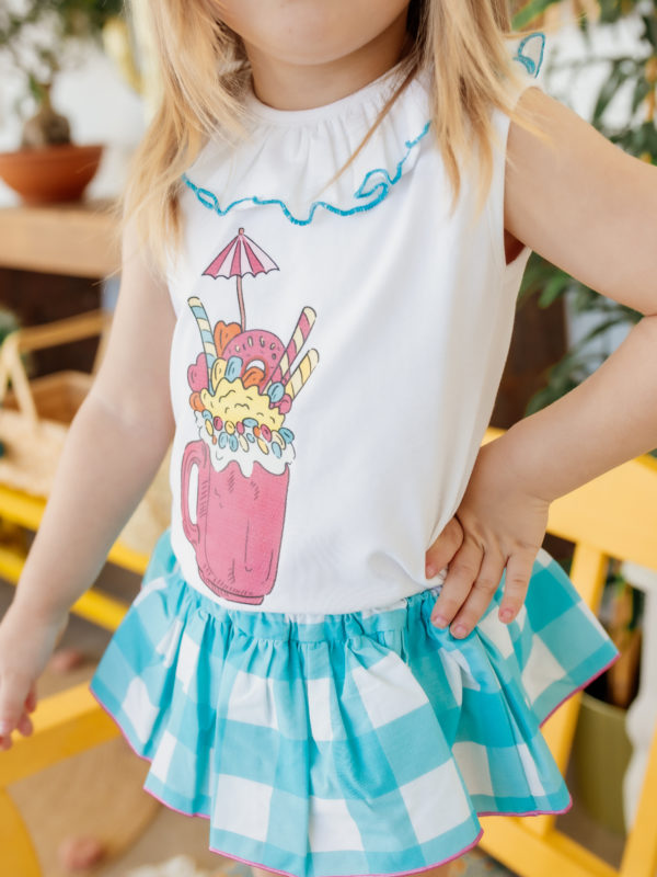 Camiseta + Braga Falda Turquía Mon Petit Bonbon