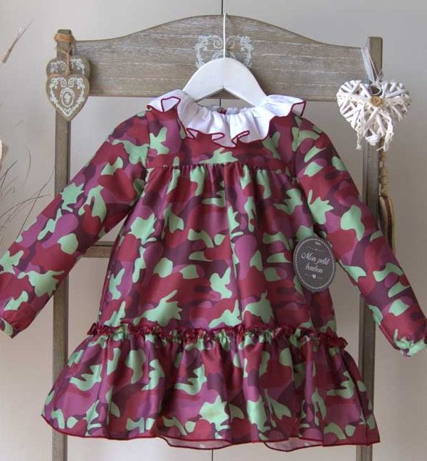 Vestido Camuflaje Fam. Campanilla Mon Petit Bonbon