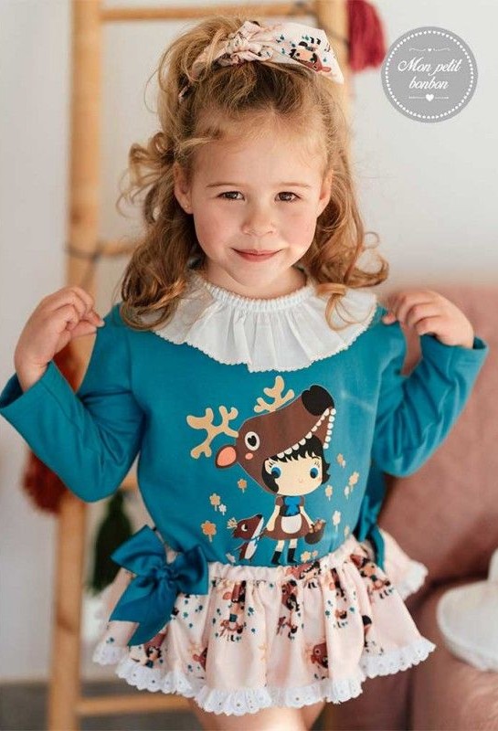 Sudadera Caperucita Ciervo Mon Petit Bonbon