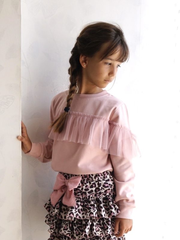 Sudadera Tul Fam. Leopardo Mon Petit Bonbon