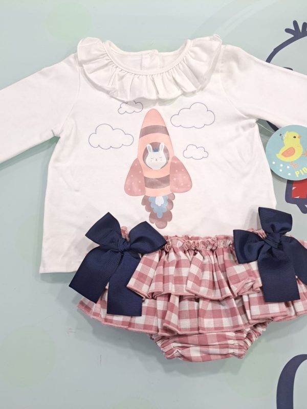 Camiseta Larga + Braga Falda Conejo Espacial Piopio