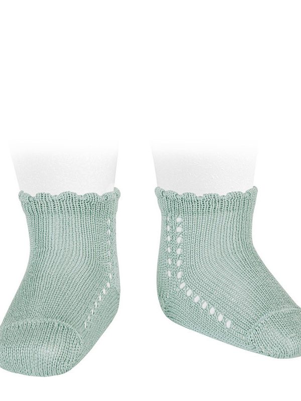 Calcetines de algodón perlé con calado lateral Condor